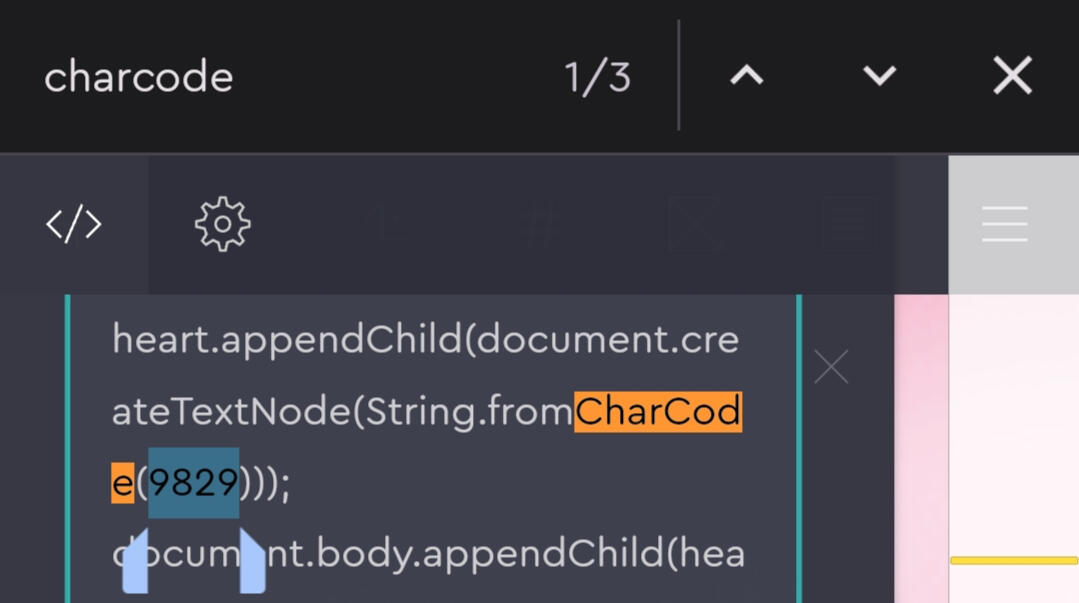 1st charcode